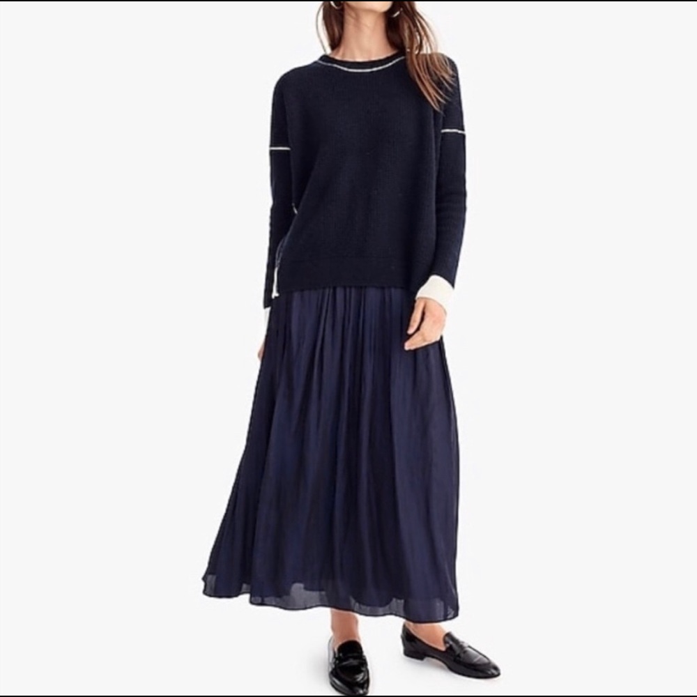 NWT Jcrew Point Sur Crinkle Maxi skirt